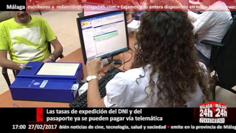 Pago tasas dni y pasaporte
