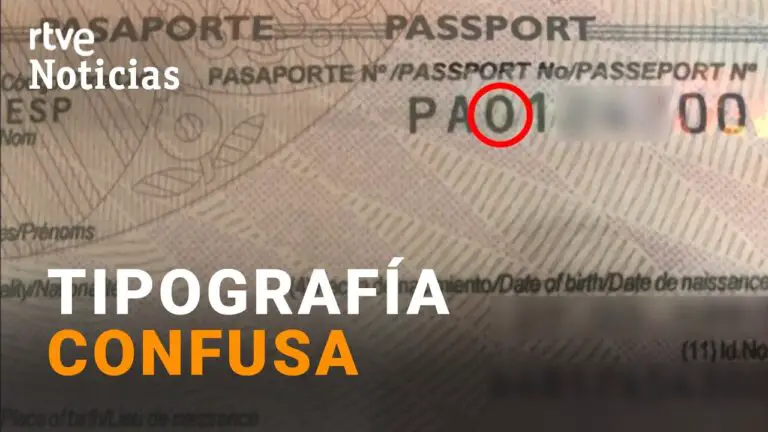Numero de pasaporte español